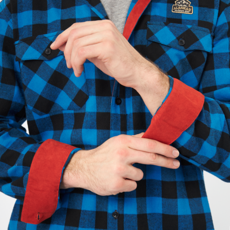 Рубашка Alaskan фланелевая синяя клетка XXXL