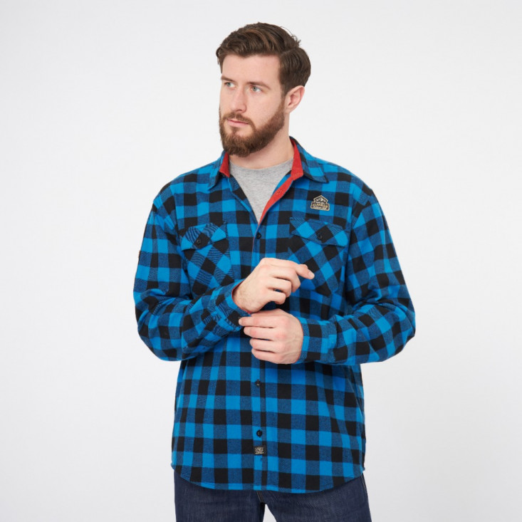 Рубашка Alaskan фланелевая синяя клетка XXXL