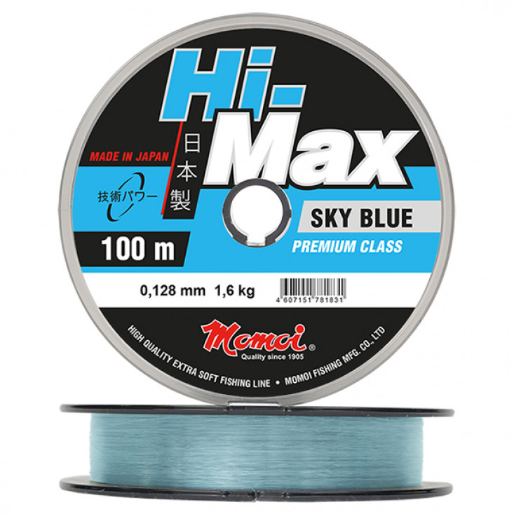 Momoi Hi-Max Sky Blue, 100 м, голубая (0,12 мм, 1,6 кг)